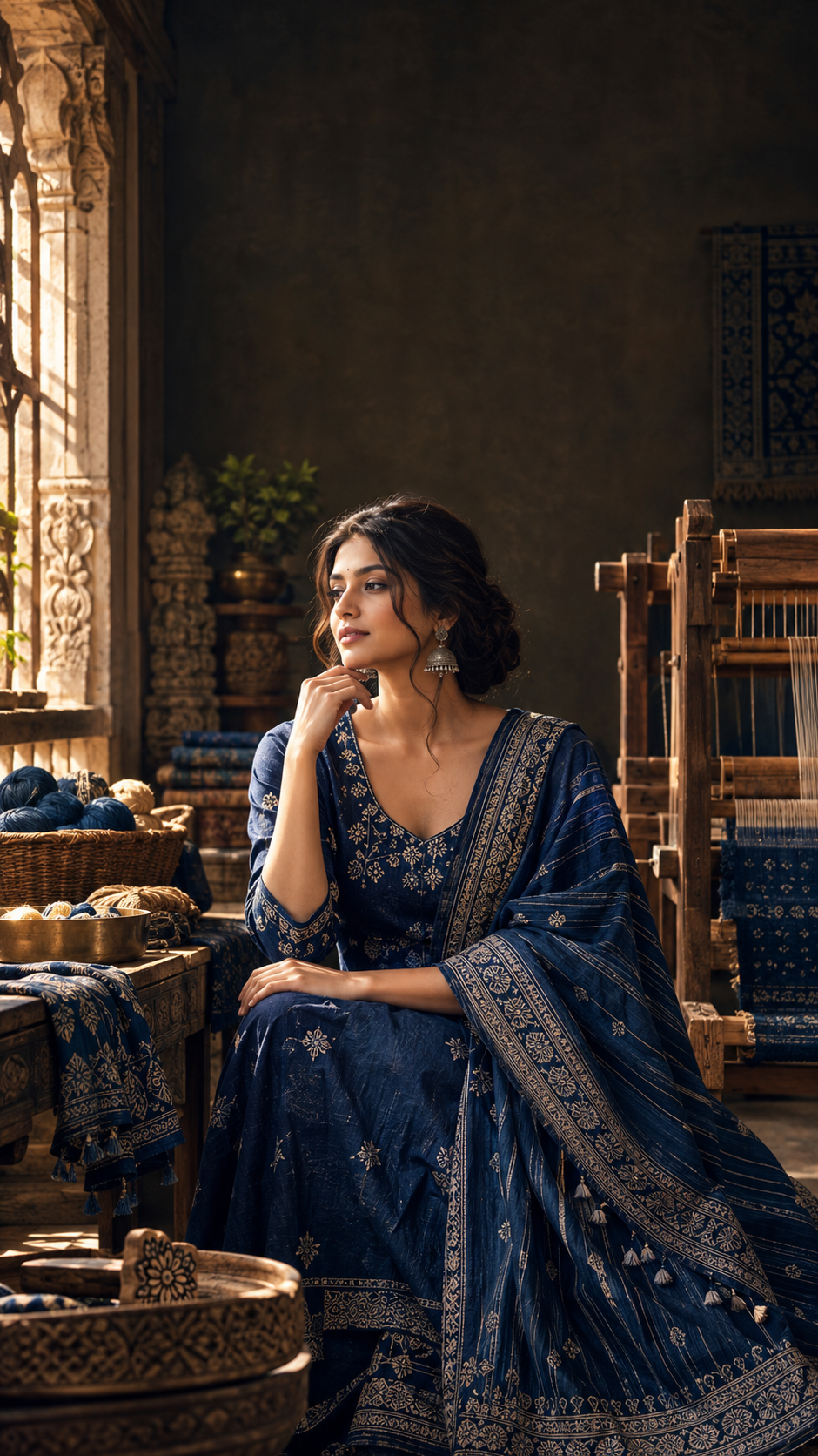Artisan Stories — indigo blue handcrafted set